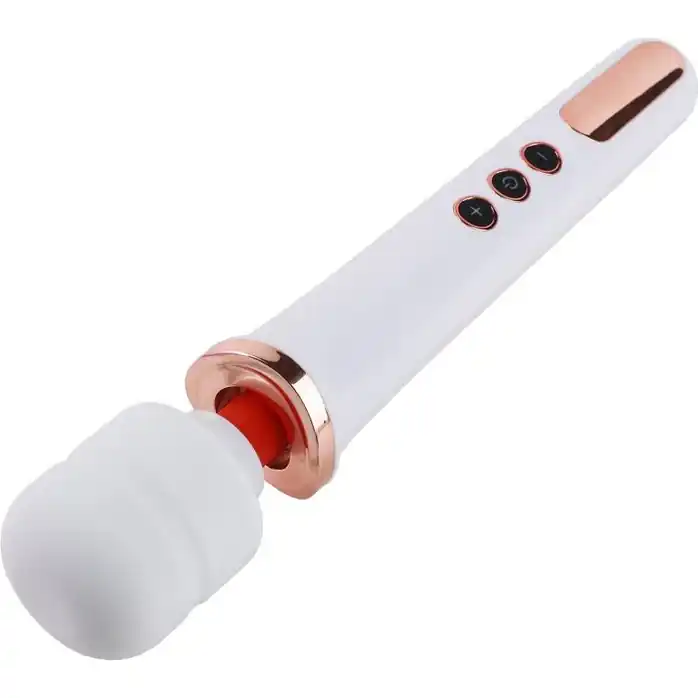 Белый жезловый вибратор Wand Vander - 33,5 см. Фотография 2.