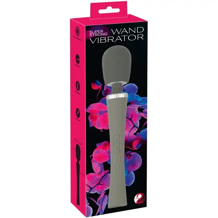 Серый жезловый вибратор Super Strong Wand Vibrator - You2Toys. Фотография 8.