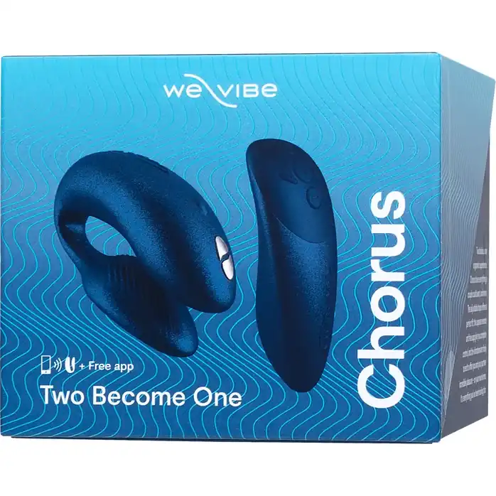 Синий вибратор для пар We-Vibe Chorus. Фотография 12.