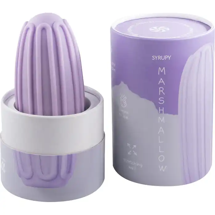 Сиреневый мастурбатор Marshmallow Maxi Syrupy - Marshmallow. Фотография 4.