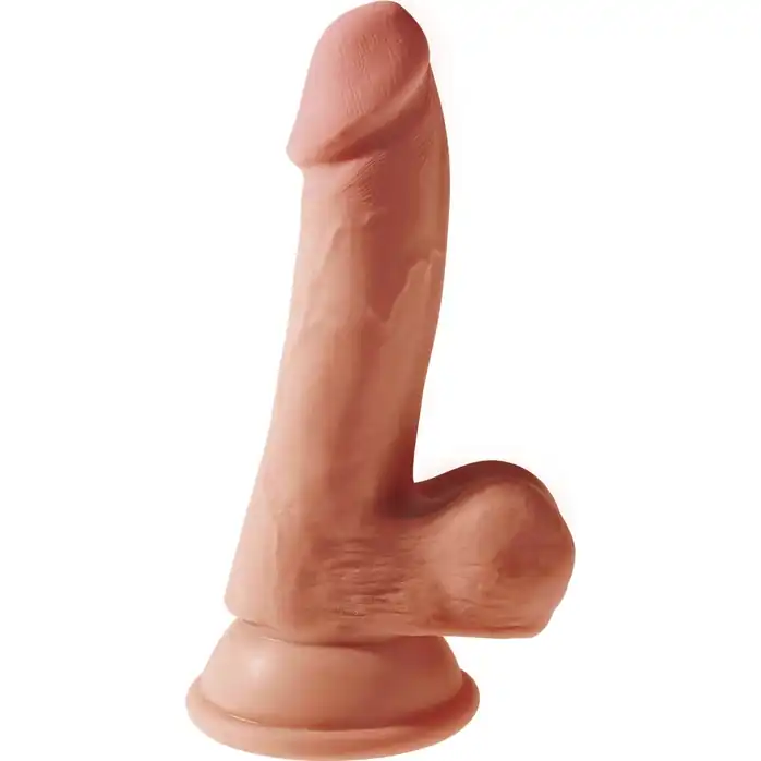 Кофейный фаллоимитатор на присоске 6,5 Triple Density Cock - 20,3 см - King Cock Plus