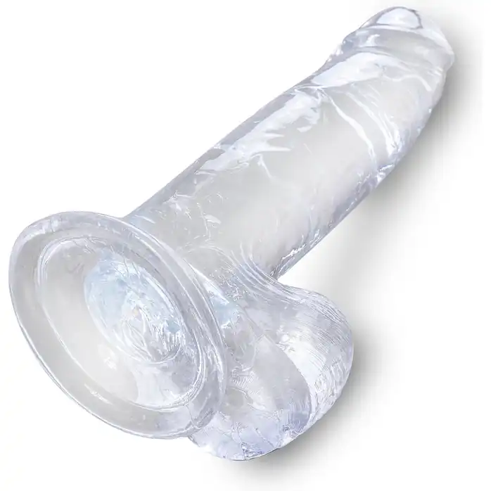 Прозрачный фаллоимитатор 7 Cock with Balls - 20,3 см - King Cock Clear. Фотография 4.