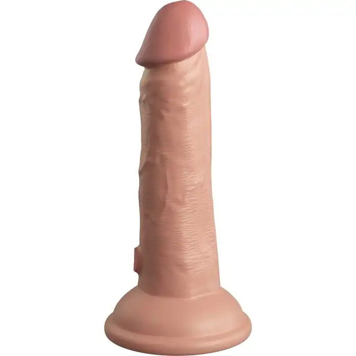Телесный фаллоимитатор 6 Silicone Dual Density Cock - 17 см - King Cock Elite. Фотография 3.