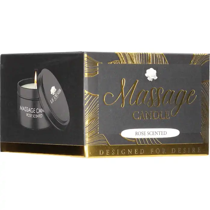 Массажная свеча с ароматом розы Massage Candle Rose Scented - 100 гр - Le Desir. Фотография 3.