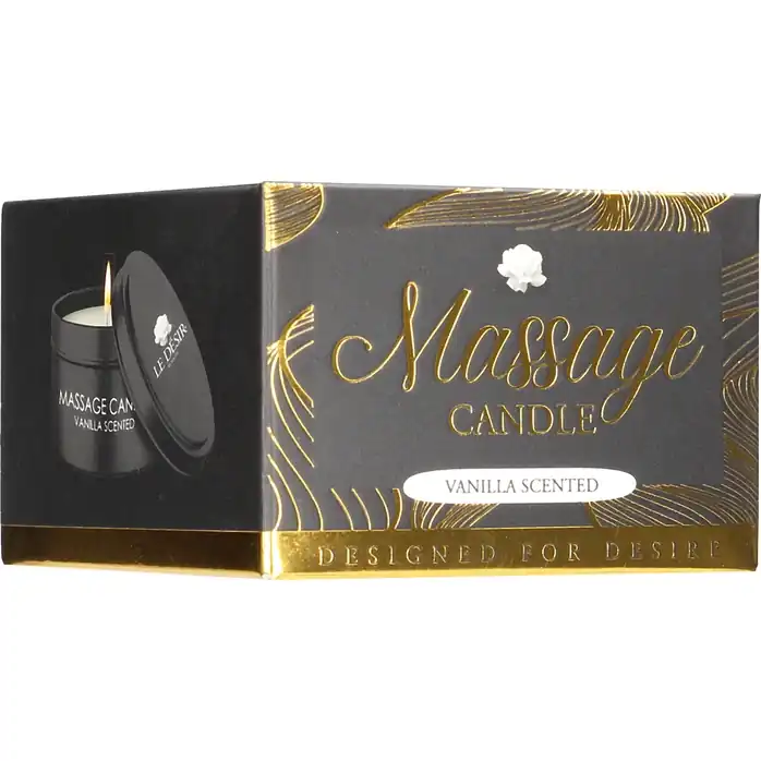Массажная свеча с ароматом ванили Massage Candle Vanilla Scented - 100 гр - Le Desir. Фотография 3.