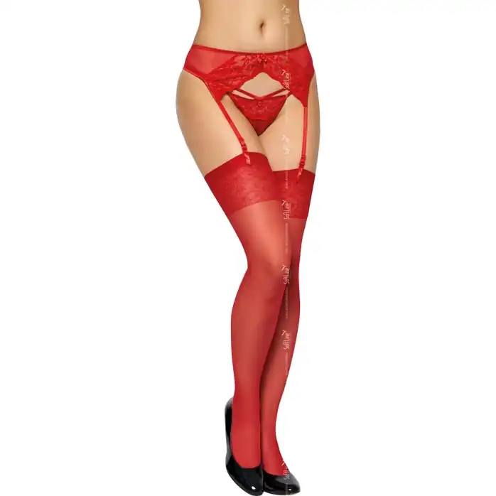 Гладкие чулки под пояс со швом сзади - Hosiery
