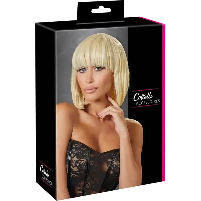 Парик-каре цвета блонд - Cottelli Collection. Фотография 3.