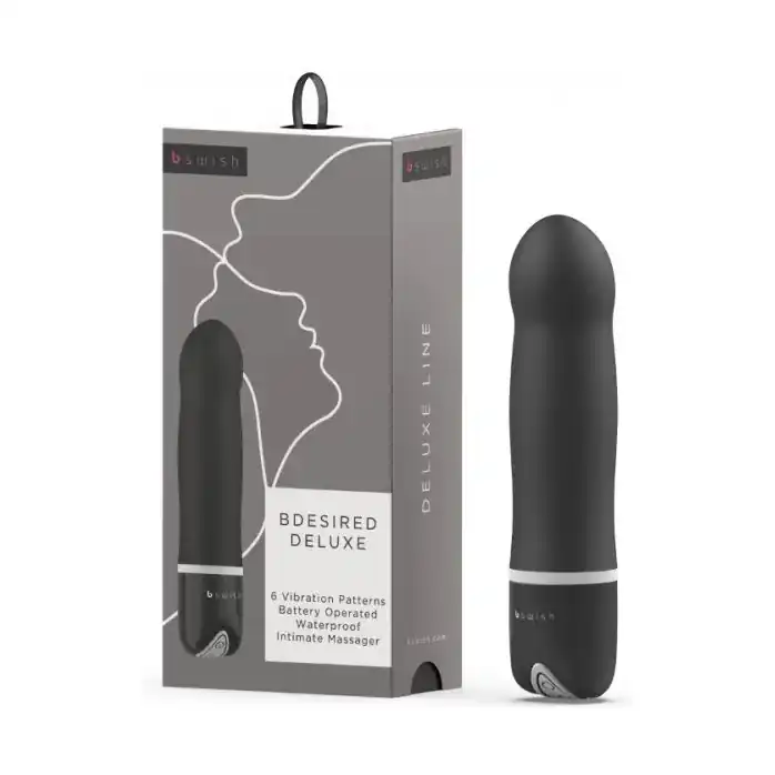 Черный мини-вибратор Bdesired Deluxe - 15,3 см. Фотография 6.