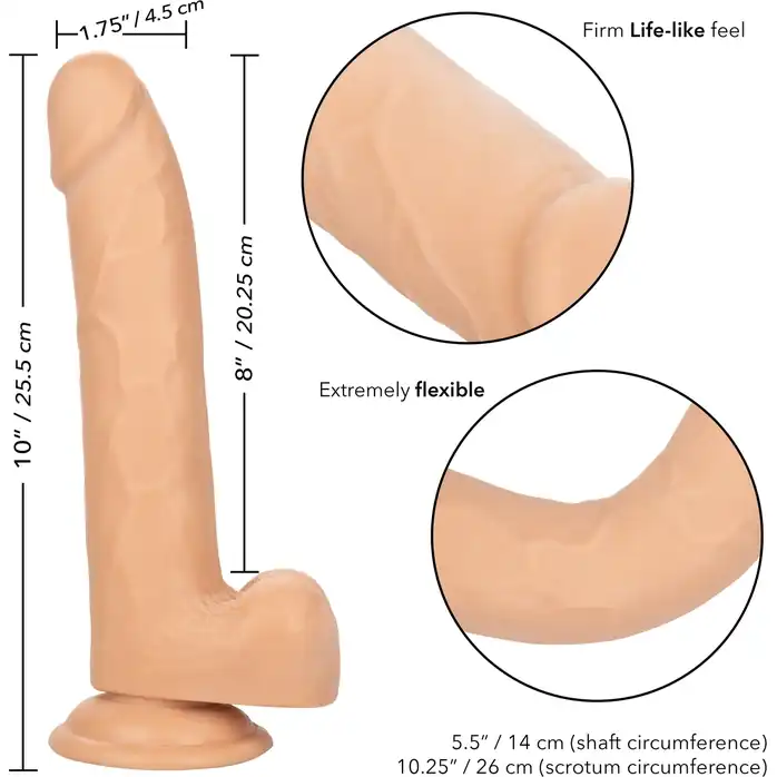 Телесный фаллоимитатор Size Queen 8 - 25,5 см - Size Queen. Фотография 3.