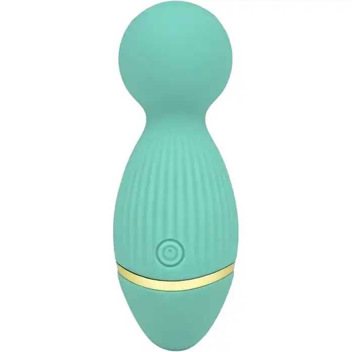 Мятный мини-вибратор Fluffy - 11 см