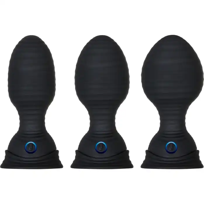 Черная анальная пробка с вибрацией и функцией расширения Shape Shifter - 11,7 см. Фотография 4.