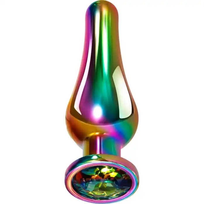 Набор из 3 радужных анальных пробок Rainbow Metal Plug Set. Фотография 3.