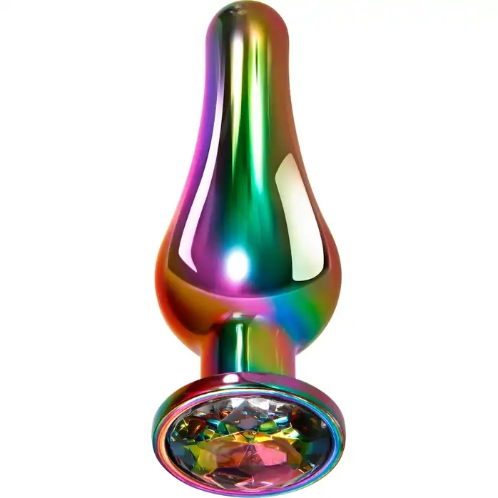 Набор из 3 радужных анальных пробок Rainbow Metal Plug Set. Фотография 4.