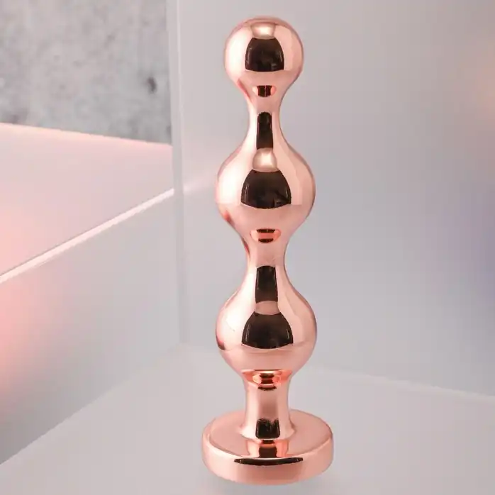 Золотистый анальный стимулятор-елочка Gold Digger Medium - 11,7 см. Фотография 5.