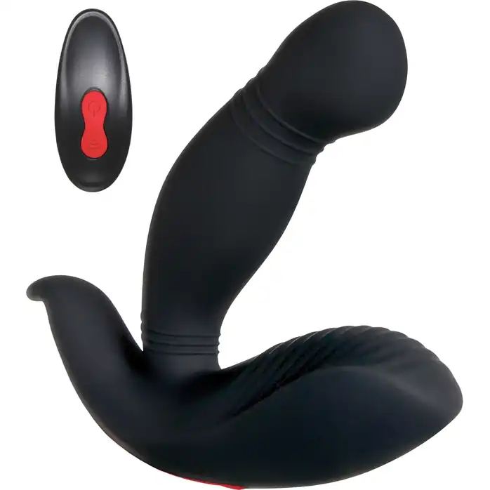 Черный вибростимулятор простаты Adam s Rechargeable - 11,7 см
