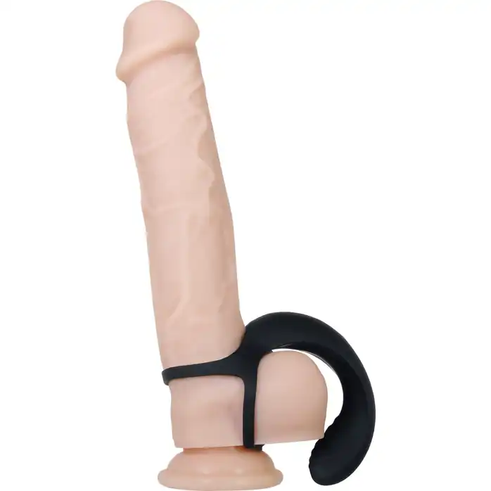 Эрекционное кольцо с вибрацией и стимуляцией мошонки Vibrating Ball Cradle. Фотография 8.