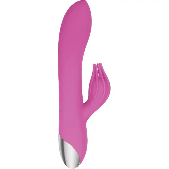 Розовый вибратор-кролик Eve s Clit Tickling Rabbit - 20,4 см. Фотография 4.