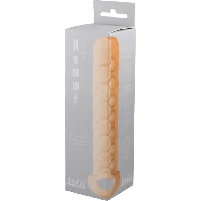 Телесный фаллоудлинитель Homme Long - 15,5 см - Homme. Фотография 4.