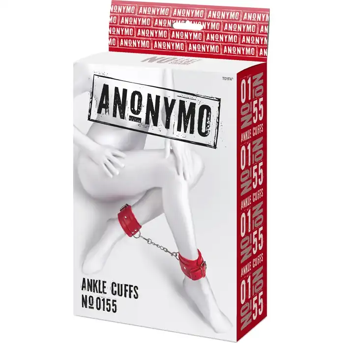 Красные оковы Anonymo из искусственной кожи - Anonymo. Фотография 13.