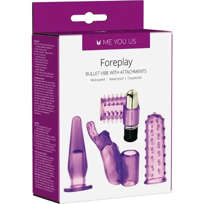 Фиолетовый вибронабор Foreplay Couples Kit. Фотография 2.