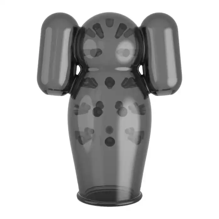 Черная вибронасадка для мастурбации Dual Power Masturbation Sleeve