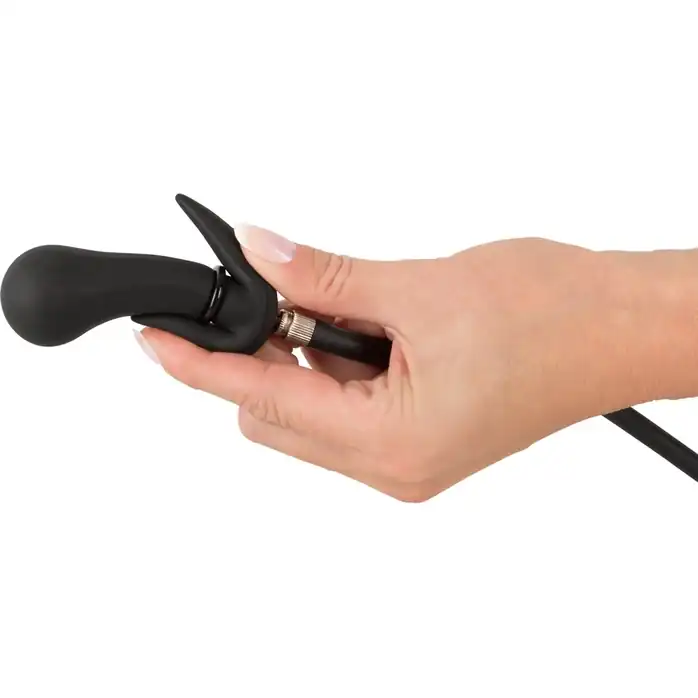 Черная анальная втулка-расширитель Inflatable Plug - You2Toys. Фотография 4.