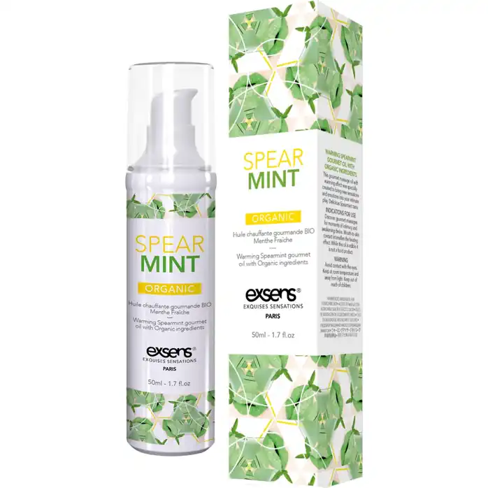 Разогревающее массажное масло Gourmet Spearmint Organic с органическими ингредиентами - 50 мл