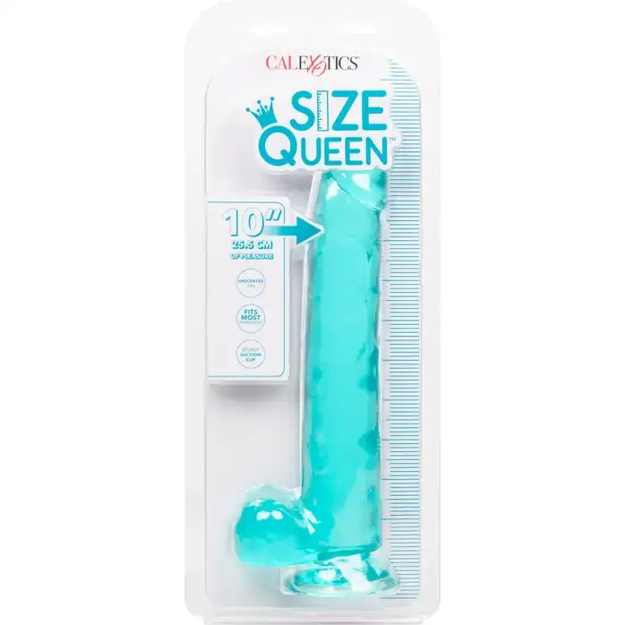Аквамариновый фаллоимитатор-гигант Size Queen 10 - 30,5 см - Size Queen. Фотография 8.