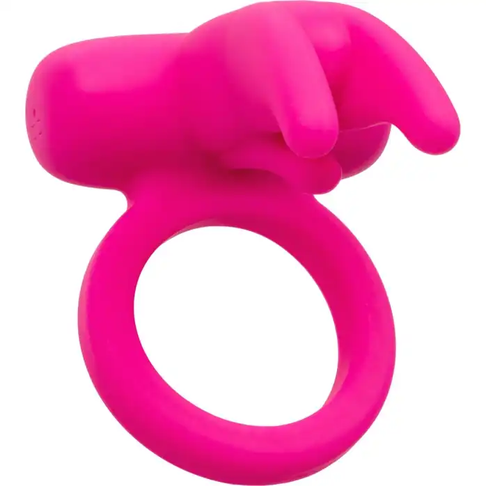 Розовое перезаряжаемое кольцо Silicone Rechargeable Triple Clit Flicker - Couples Enhancers. Фотография 8.
