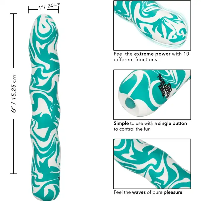 Волнообразный вибратор Squiggle Dick - 15,25 см - Naughty Bits. Фотография 3.