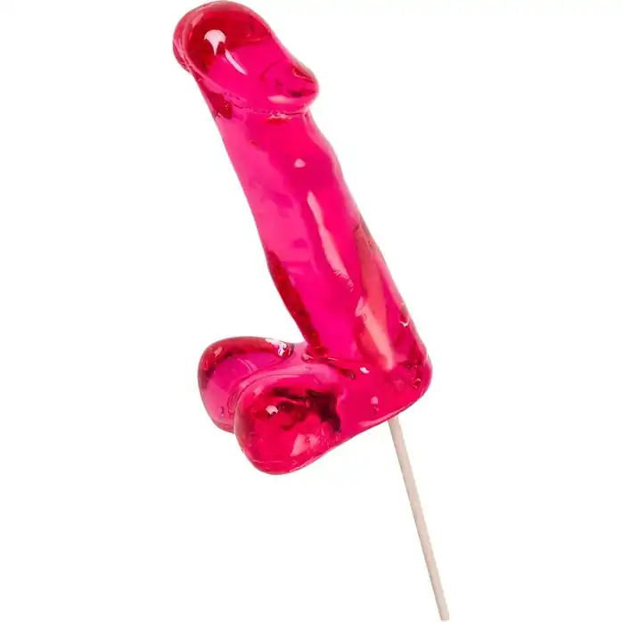 Розовый леденец Пенис Bubble Gum со вкусом бабл-гам. Фотография 4.