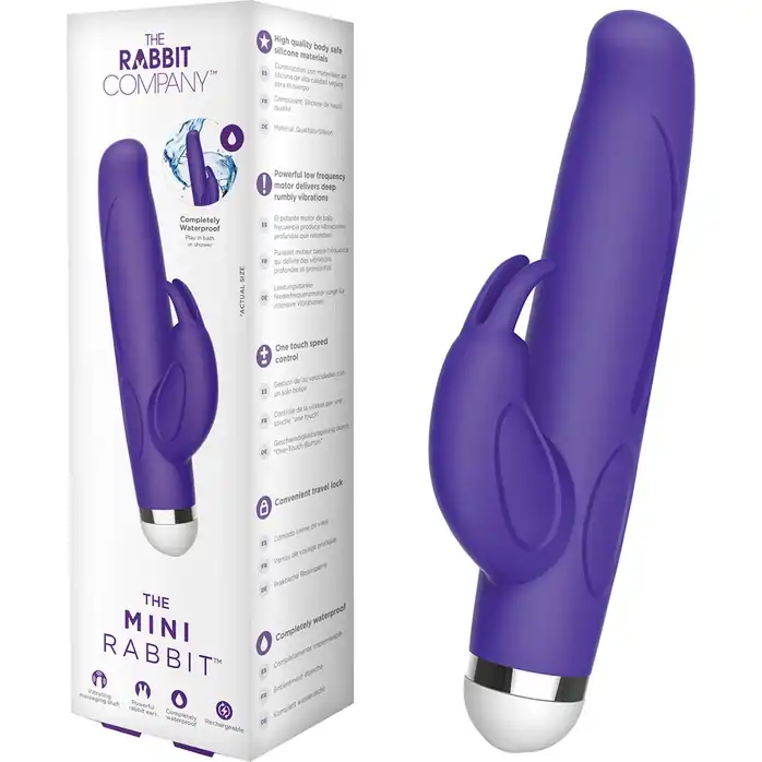 Фиолетовый вибратор-кролик The Mini Rabbit - 13,9 см. Фотография 2.