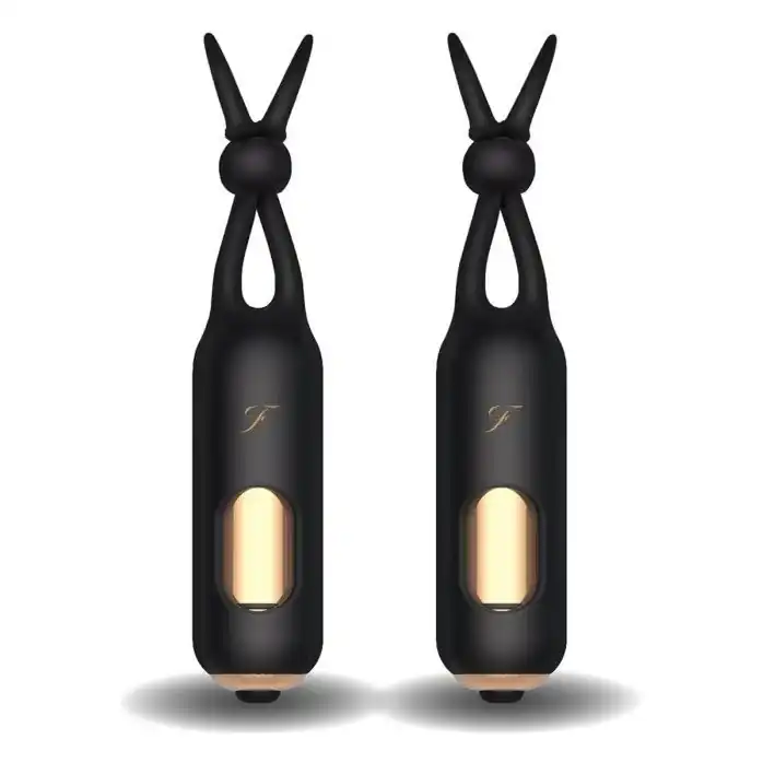 Черные вибростимуляторы для массажа сосков Vibrating Nipple Stimulators