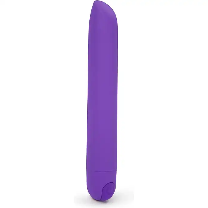 Фиолетовый мини-вибромассажёр со скошенным кончиком - 13 см - COSMO ORGASM