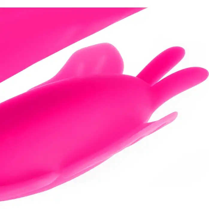 Розовый перезаряжаемый вибратор-кролик с 10 режимами вибрации - 21 см - COSMO ORGASM. Фотография 4.
