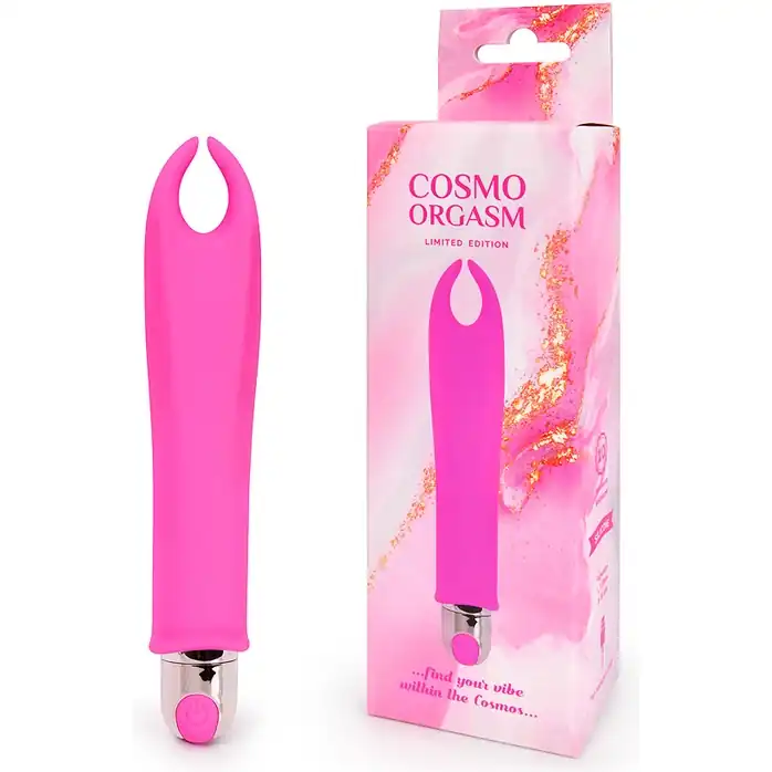 Розовый мини-вибратор для стимуляции эрогенных зон - 15,5 см - COSMO ORGASM. Фотография 4.