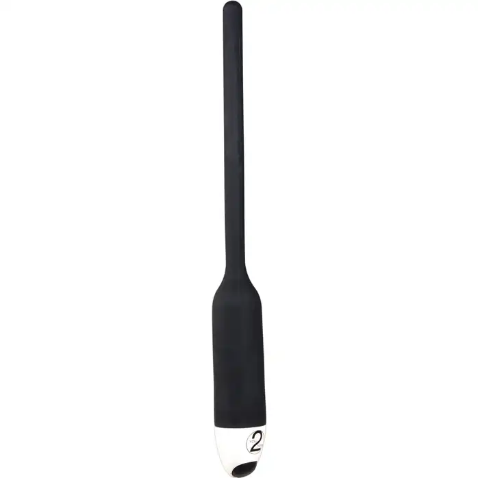 Черный силиконовый расширитель для уретры с вибрацией Silikon Dilator - You2Toys