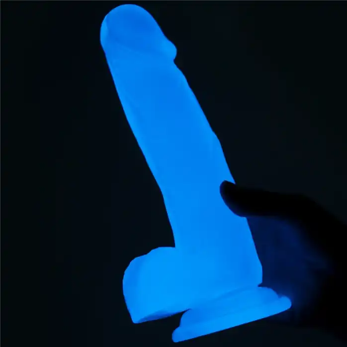 Прозрачный, светящийся в темноте фаллоимитатор Lumino Play Dildo - 19 см. Фотография 4.