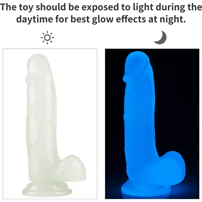 Прозрачный, светящийся в темноте фаллоимитатор Lumino Play Dildo - 19 см. Фотография 5.