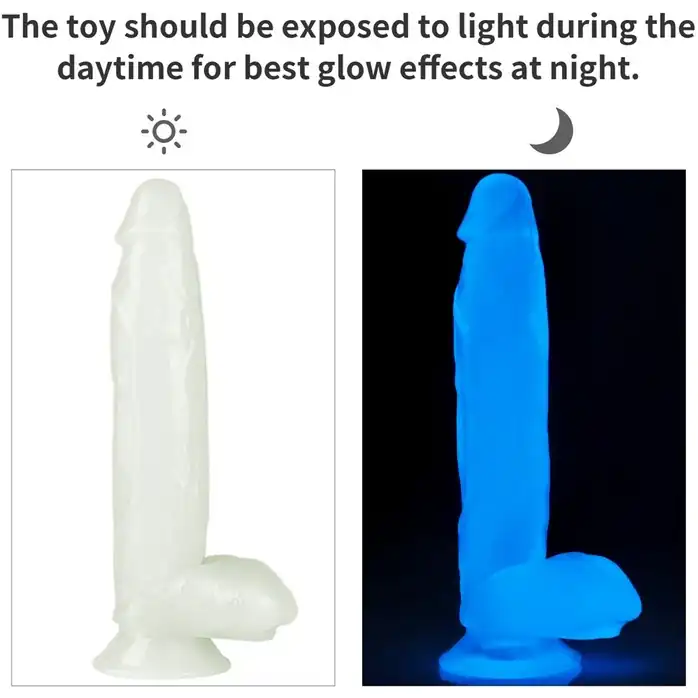 Прозрачный, светящийся в темноте фаллоимитатор Lumino Play Dildo - 26 см. Фотография 3.