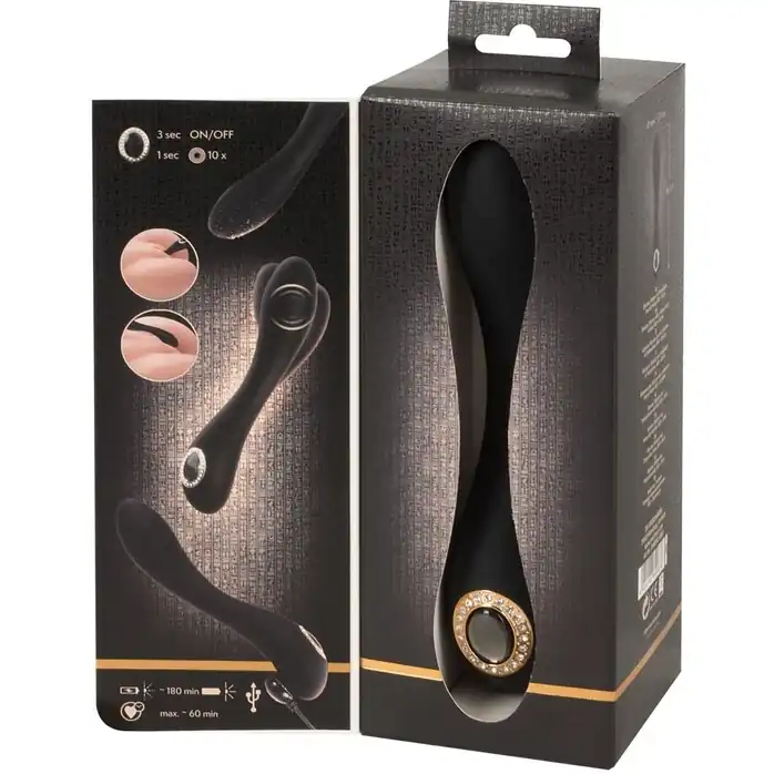 Черный элегантный вибратор Cleopatra G-Spot Vibrator - 19,7 см. Фотография 7.