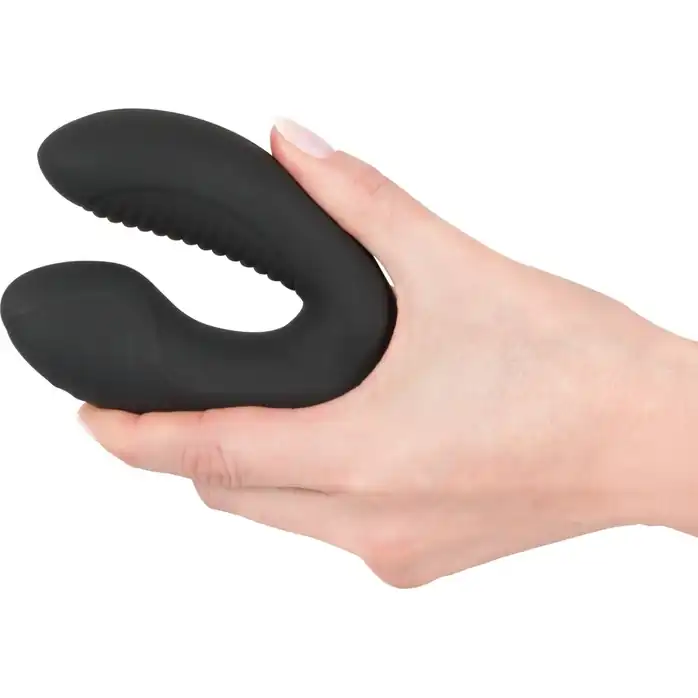 Черная анальная втулка с вибрацией и функцией нагрева Warming Vibrating Butt Plug. Фотография 2.