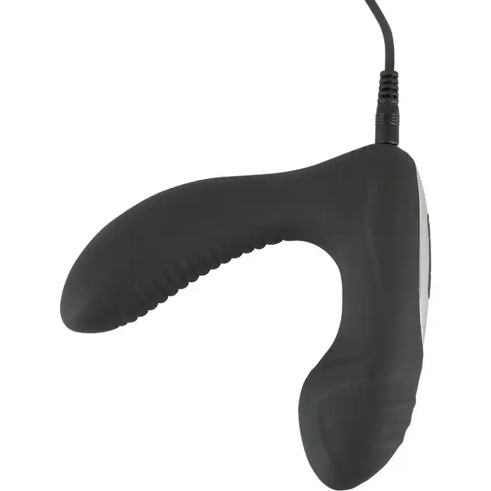 Черная анальная втулка с вибрацией и функцией нагрева Warming Vibrating Butt Plug. Фотография 5.