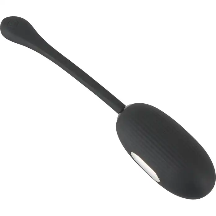 Черное виброяйцо с электростимуляцией Vibrating E-Stim Love Ball
