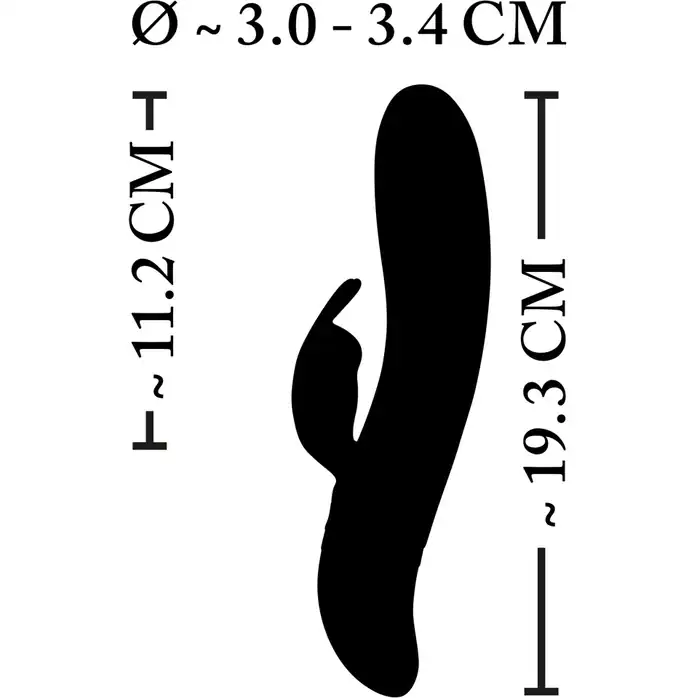 Черный вибратор-кролик с электростимуляцией E-Stim Rabbit Vibrator - 19,3 см. Фотография 5.