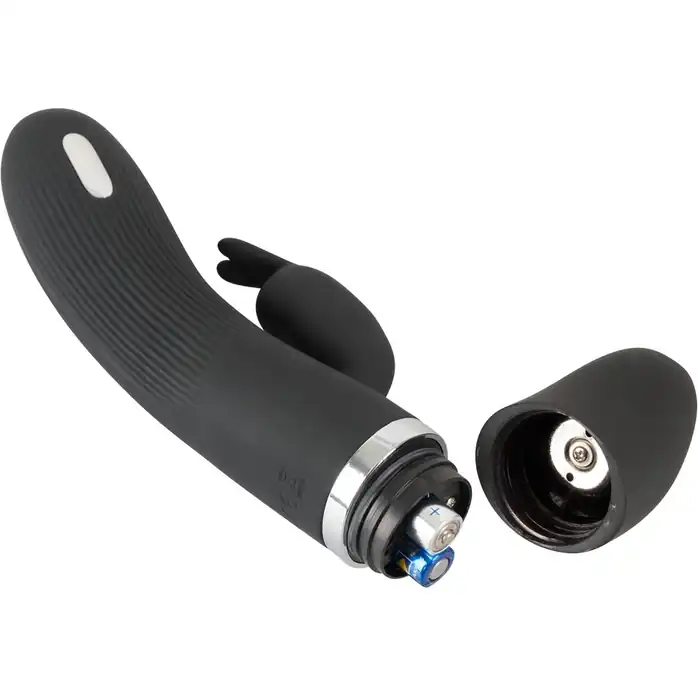Черный вибратор-кролик с электростимуляцией E-Stim Rabbit Vibrator - 19,3 см. Фотография 8.