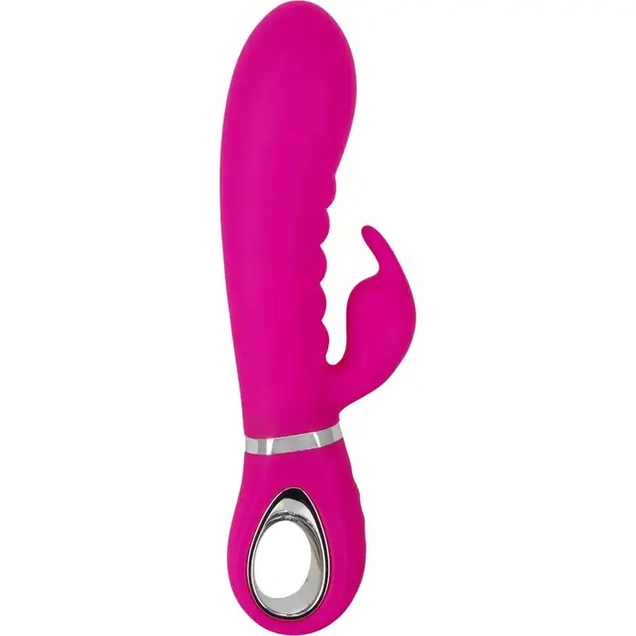 Лиловый вибратор-кролик Super Soft Silicone Rabbit Vibrator - 20,2 см. Фотография 8.