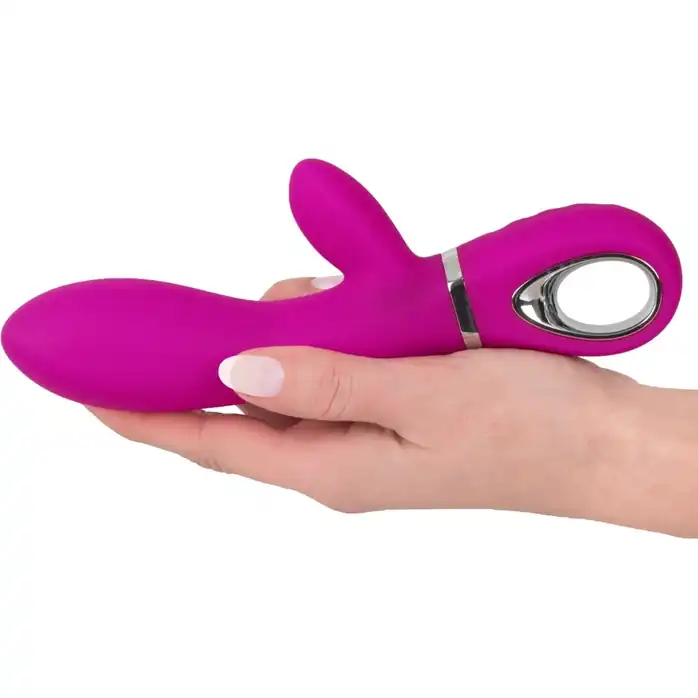 Лиловый вибратор-кролик Super Soft Silicone Rabbit Vibrator - 17,7 см. Фотография 2.