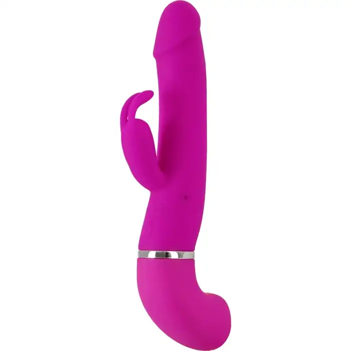 Лиловый вибратор-кролик с функцией сквирта Cumshot Rabbit Vibrator - 24 см