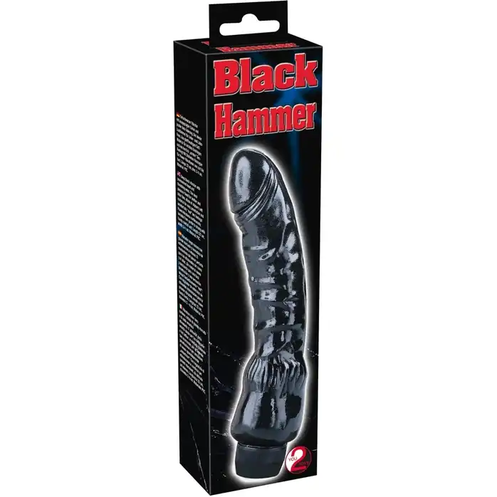 Черный вибратор-реалистик Black Hammer - 22 см - You2Toys. Фотография 4.